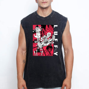 One Piece Monkey D Luffy Gear 5 Manga Washed Tank Top