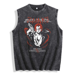One Piece Red Hair Shanks Washed Tank Top