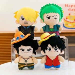 Cute Mini Luffy Ace Zoro Sanji Plush Dolls