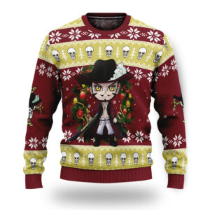 One Piece Dracule Mihawk Ugly Christmas Sweater