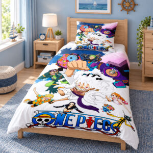 One Piece Gear 5 Straw Hat Egghead Bedding Set