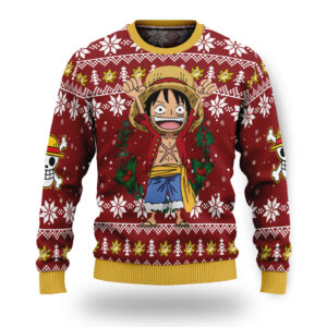 One Piece Monkey D Luffy Ugly Christmas Sweater