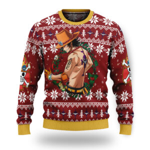One Piece Portgas D Ace Fire Fist Ugly Christmas Sweater