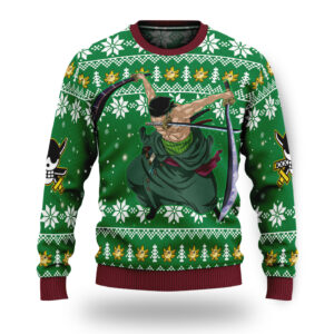 One Piece Roronoa Zoro Three Sword Style Ugly Christmas Sweater