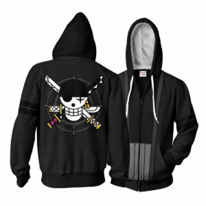 One Piece Roronoa Zoro Three Sword Style Zipper Hoodie