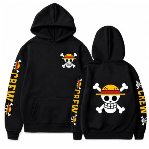 One Piece Straw Hat Jolly Roger Crew Pullover Hoodie