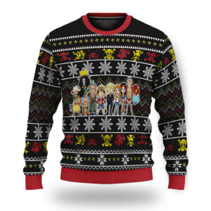 One Piece Straw Hat Pirates Ugly Christmas Sweater