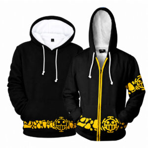 One Piece Trafalgar Law Heart Pirates Hoodie, Zipper Hoodie