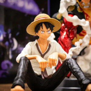 Luffy Casual White Shirt Sitting Figure 10cm