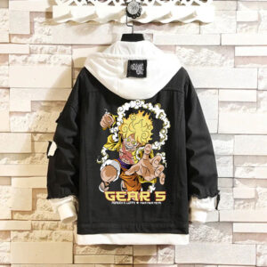 Luffy Gear 5 Hooded Denim Jacket