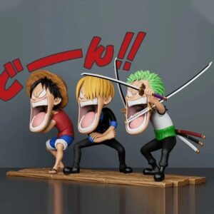 Luffy Zoro Sanji Funny Shouting Trio Figurine