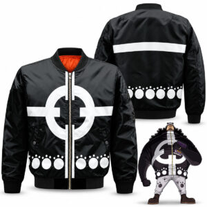 One Piece Bartholomew Kuma Paw Print Bomber Jacket