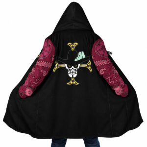 One Piece Dracule Mihawk Cross Jolly Roger Cloak Hoodie