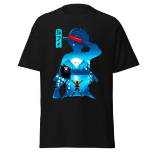 One Piece Luffy Straw Hat Adventure Silhouette T Shirt
